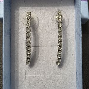 Estate - Silver Tone Dangle Fine Jewelry Earrings - Item 538